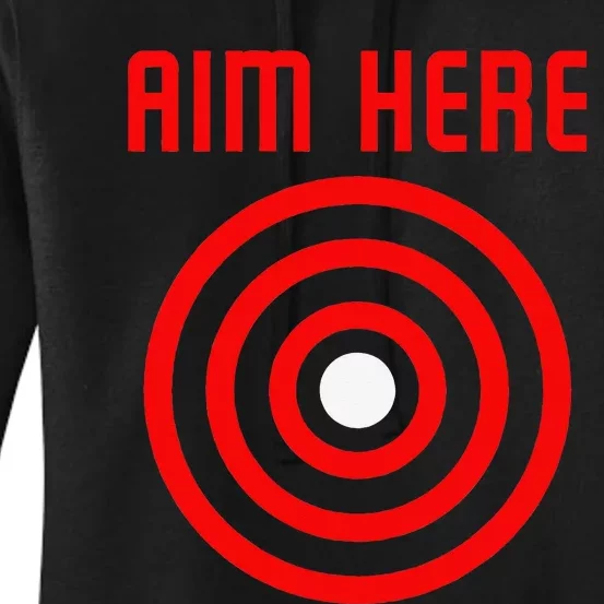 Bullseye Target Aim Here Women's Pullover Hoodie