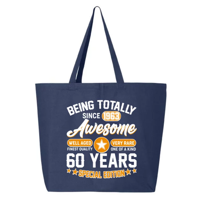 Being Totally Awesome Special Edition Since 1963 60 Years Birthday 25L Jumbo Tote