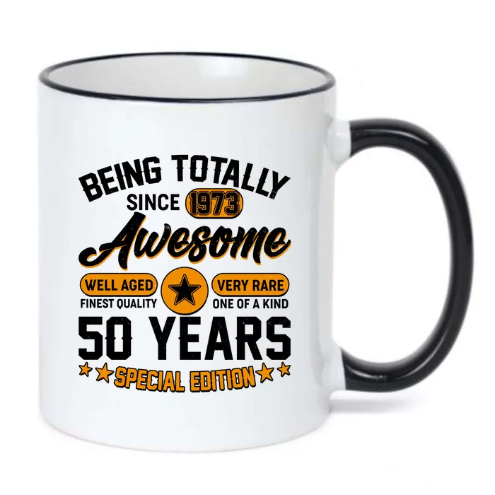 Being Totally Awesome Special Edition Since 1973 50 Years Birthday Black Color Changing Mug