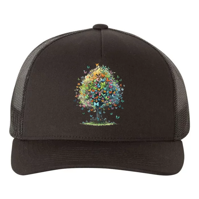 Butterfly Tree Aesthetics Butterflies Beautiful Aesthetics Yupoong Adult 5-Panel Trucker Hat