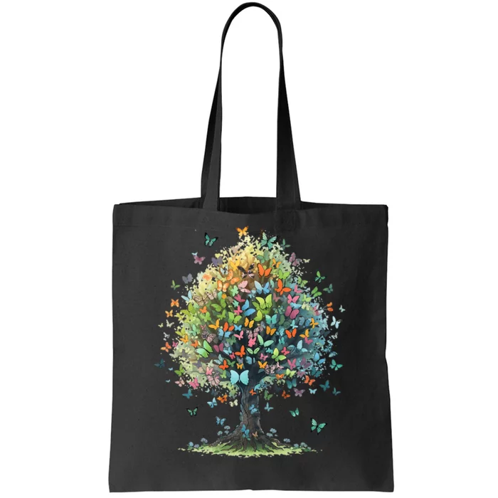 Butterfly Tree Aesthetics Butterflies Beautiful Aesthetics Tote Bag