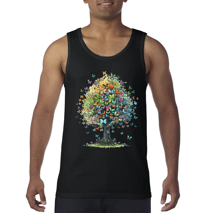 Butterfly Tree Aesthetics Butterflies Beautiful Aesthetics Tank Top