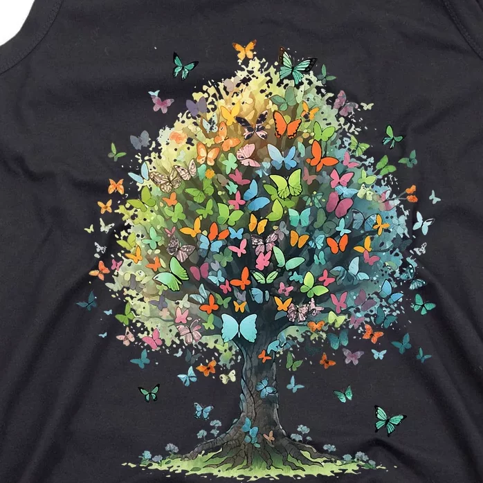 Butterfly Tree Aesthetics Butterflies Beautiful Aesthetics Tank Top