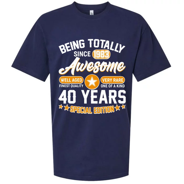 Being Totally Awesome Special Edition Since 1983 40 Years Birthday Sueded Cloud Jersey T-Shirt