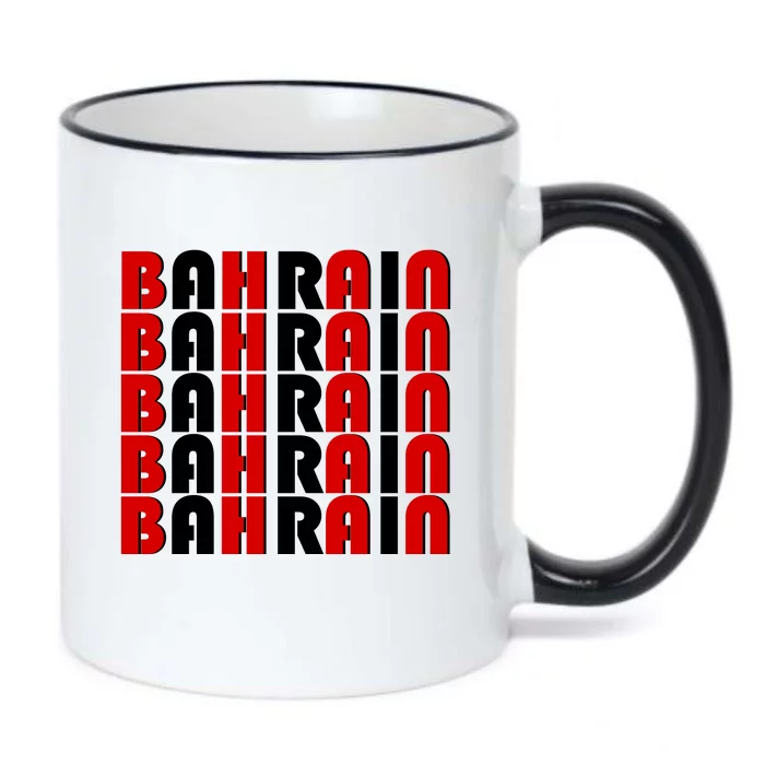 Bahrain Typography Black Color Changing Mug