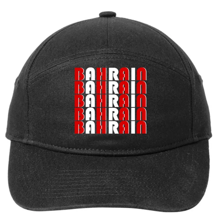 Bahrain Typography 7-Panel Snapback Hat