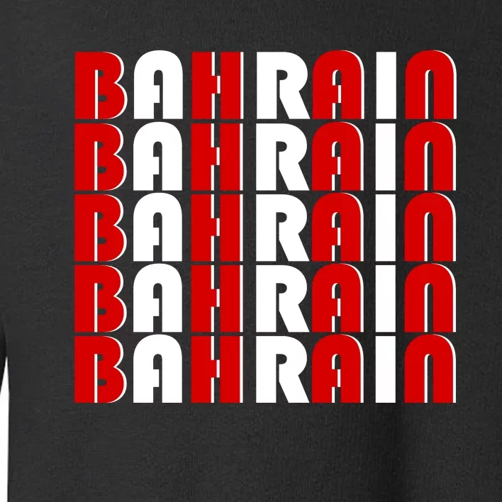 Bahrain Typography Toddler Sweatshirt