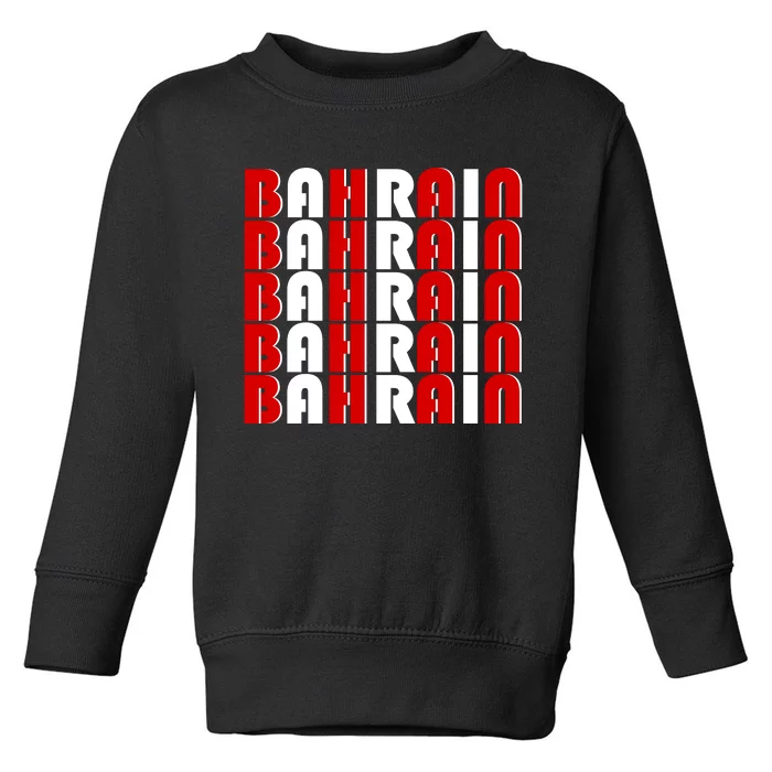 Bahrain Typography Toddler Sweatshirt