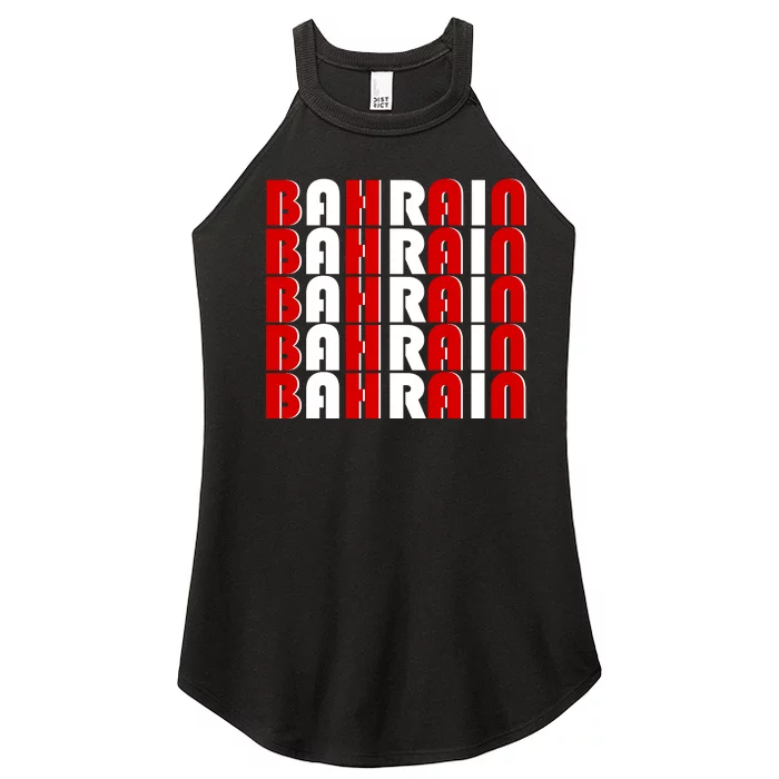 Bahrain Typography Women’s Perfect Tri Rocker Tank