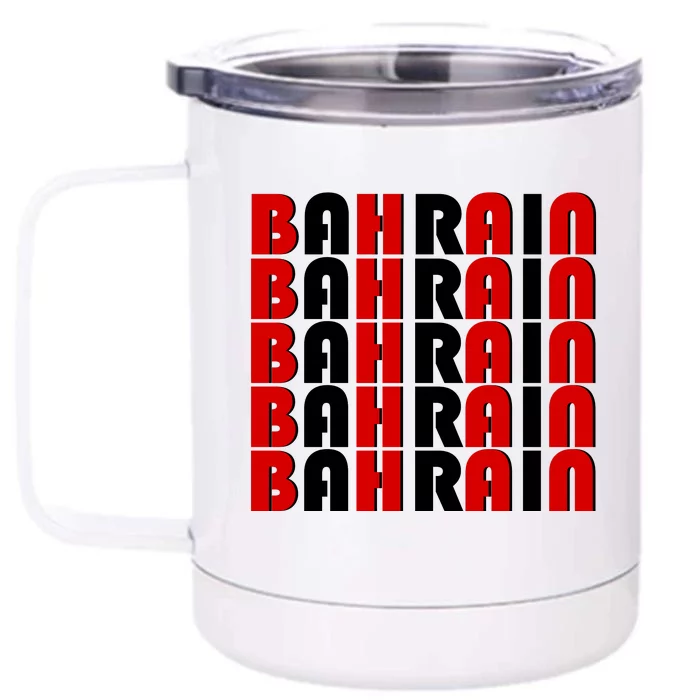 Bahrain Typography Front & Back 12oz Stainless Steel Tumbler Cup