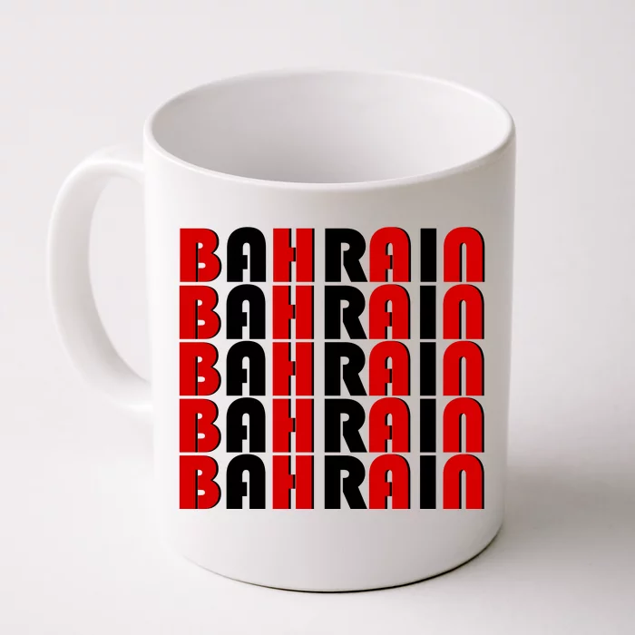 Bahrain Typography Front & Back Coffee Mug