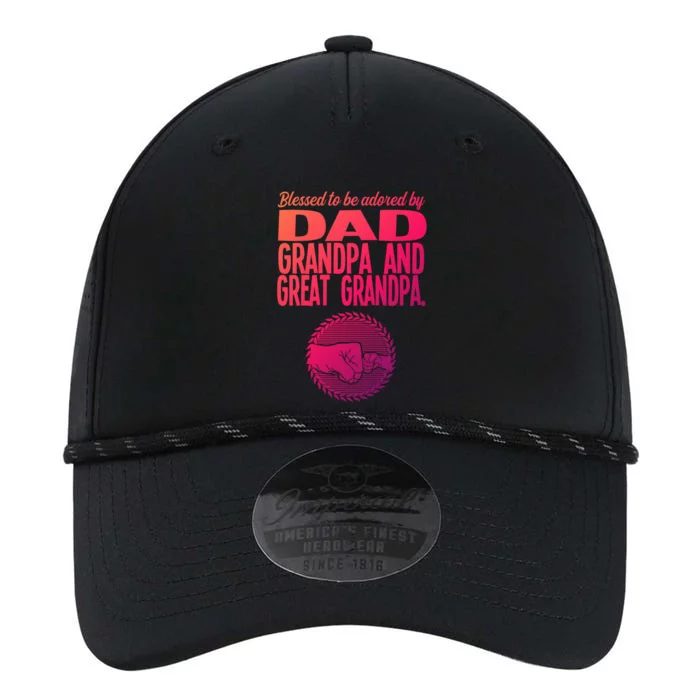 Blessed To Be Adored By Dad Grandpa Grandfather Gift Performance The Dyno Cap