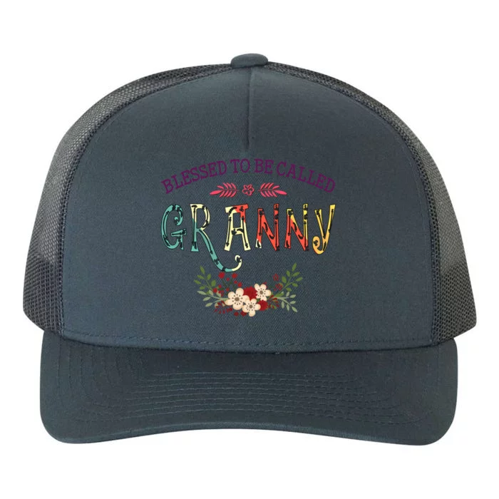 Blessed To Be Called Granny Floral Funny Mother's Day Gift Yupoong Adult 5-Panel Trucker Hat