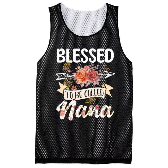 Blessed To Be Called Nana Butterfly Flower MotherS Day Mesh Reversible Basketball Jersey Tank