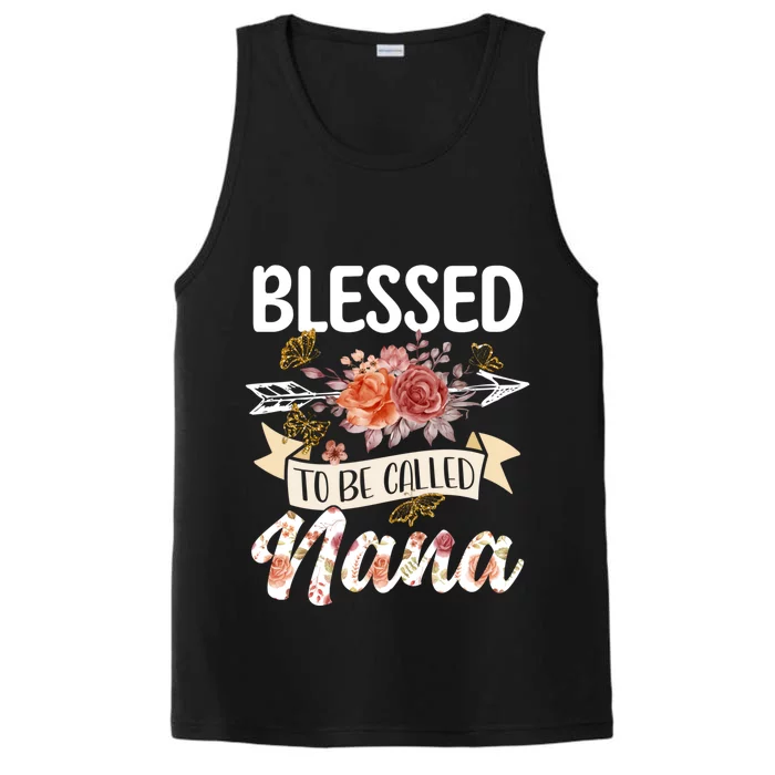 Blessed To Be Called Nana Butterfly Flower MotherS Day Performance Tank