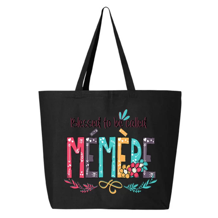 Blessed To Be Called Memere Colorful Grandma 25L Jumbo Tote