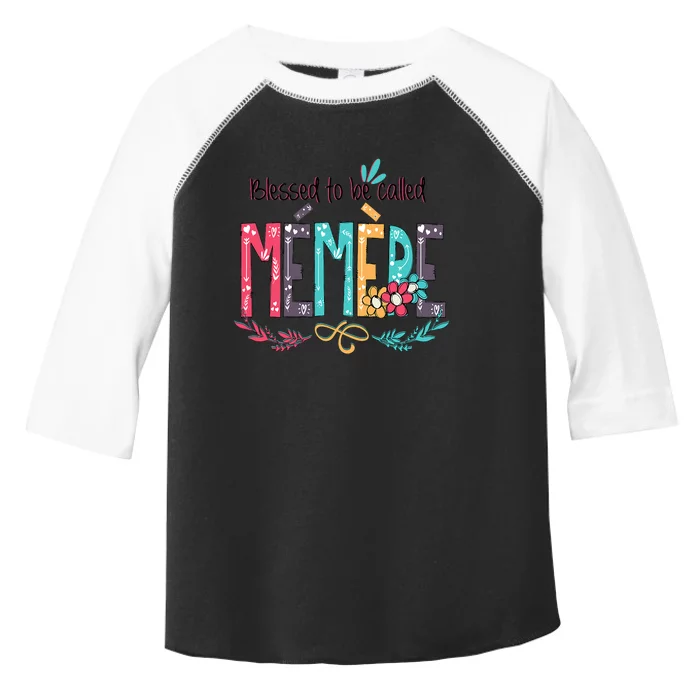 Blessed To Be Called Memere Colorful Grandma Toddler Fine Jersey T-Shirt