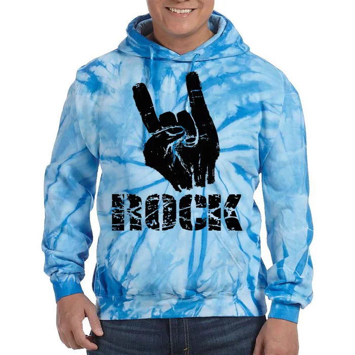 Born To Be Rock Star Hand Horns Tie Dye Hoodie