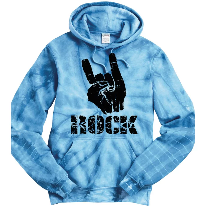 Born To Be Rock Star Hand Horns Tie Dye Hoodie