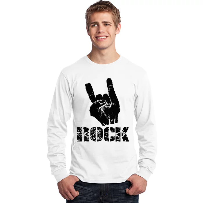 Born To Be Rock Star Hand Horns Long Sleeve Shirt