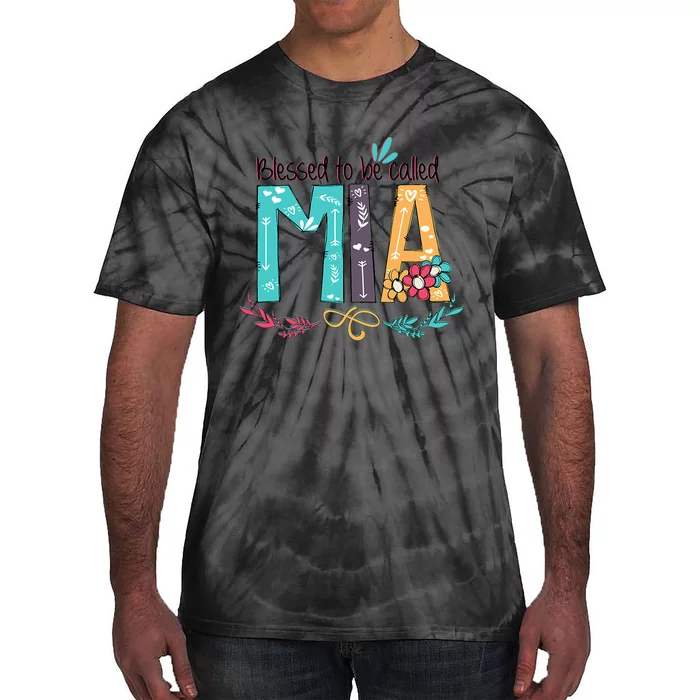 Blessed To Be Called Mia Colorful Grandma Tie-Dye T-Shirt