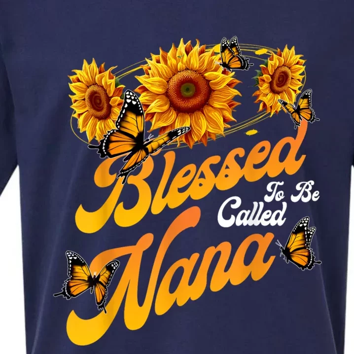 Blessed To Be Called Nana Sunflower Proud Mom MotherS Day Sueded Cloud Jersey T-Shirt