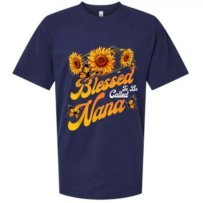 Blessed To Be Called Nana Sunflower Proud Mom MotherS Day Sueded Cloud Jersey T-Shirt