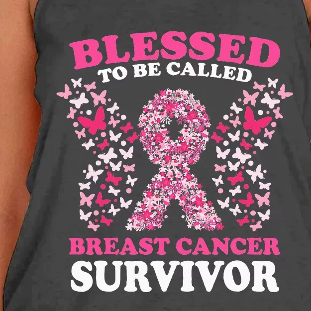 Blessed To Be Called Breast Cancer Survivor Women's Knotted Racerback Tank