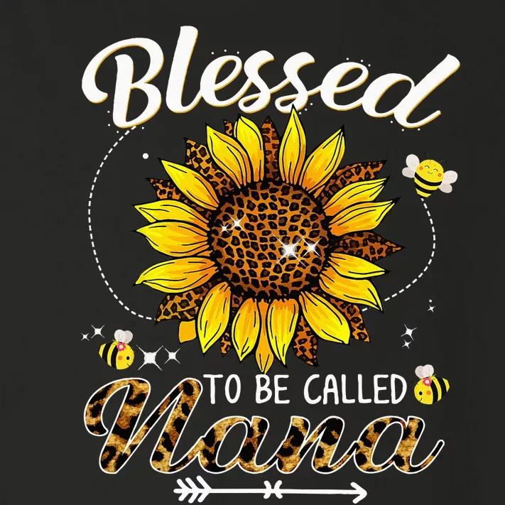 Blessed To Be Called Nana Funny Leopard Sunflower And Bee Toddler Long Sleeve Shirt