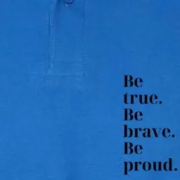 Be True Be Brave Be Proud Gift Softstyle Adult Sport Polo