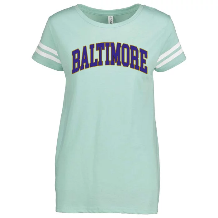 Baltimore Text Enza Ladies Jersey Football T-Shirt