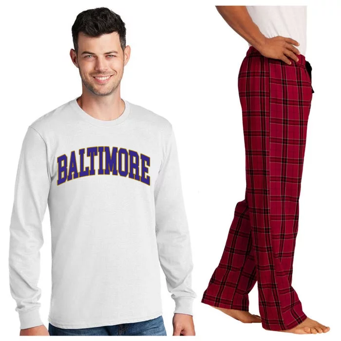 Baltimore Text Long Sleeve Pajama Set