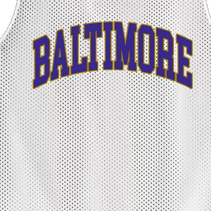 Baltimore Text Mesh Reversible Basketball Jersey Tank