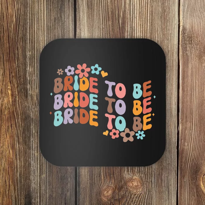 Bride To Be & Bridesmaid Bridal Shower Groovy Bachelorette Coaster