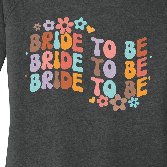 Bride To Be & Bridesmaid Bridal Shower Groovy Bachelorette Women's Perfect Tri Tunic Long Sleeve Shirt