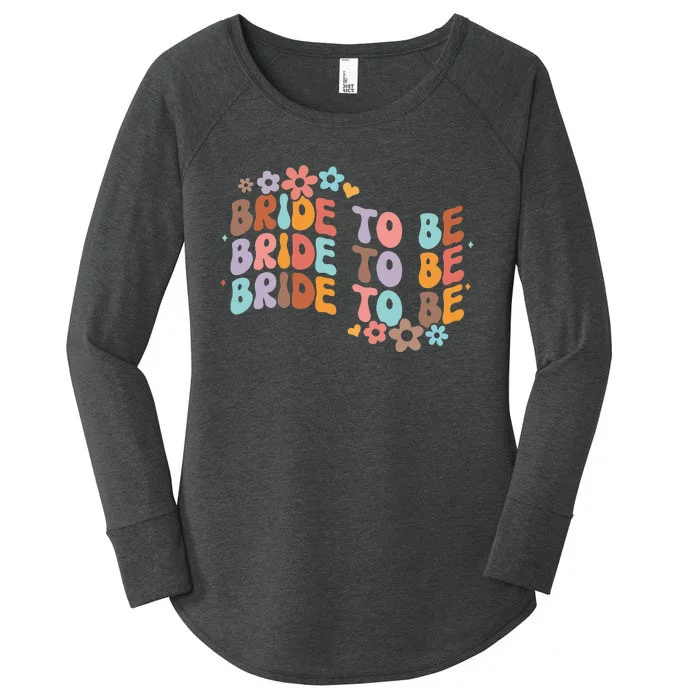 Bride To Be & Bridesmaid Bridal Shower Groovy Bachelorette Women's Perfect Tri Tunic Long Sleeve Shirt