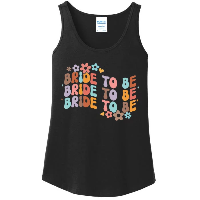 Bride To Be & Bridesmaid Bridal Shower Groovy Bachelorette Ladies Essential Tank