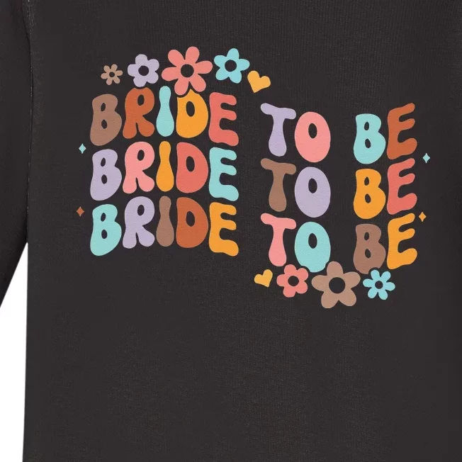 Bride To Be & Bridesmaid Bridal Shower Groovy Bachelorette Baby Long Sleeve Bodysuit