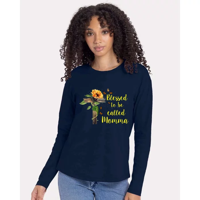 Blessed To Be Called Momma Womens Cotton Relaxed Long Sleeve T-Shirt