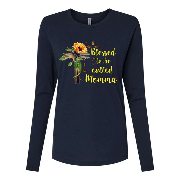 Blessed To Be Called Momma Womens Cotton Relaxed Long Sleeve T-Shirt