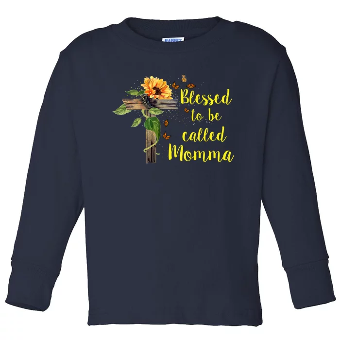 Blessed To Be Called Momma Toddler Long Sleeve Shirt