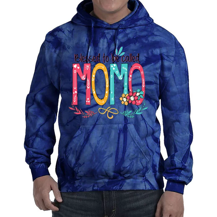 Blessed To Be Called Momo Colorful Grandma Tie Dye Hoodie