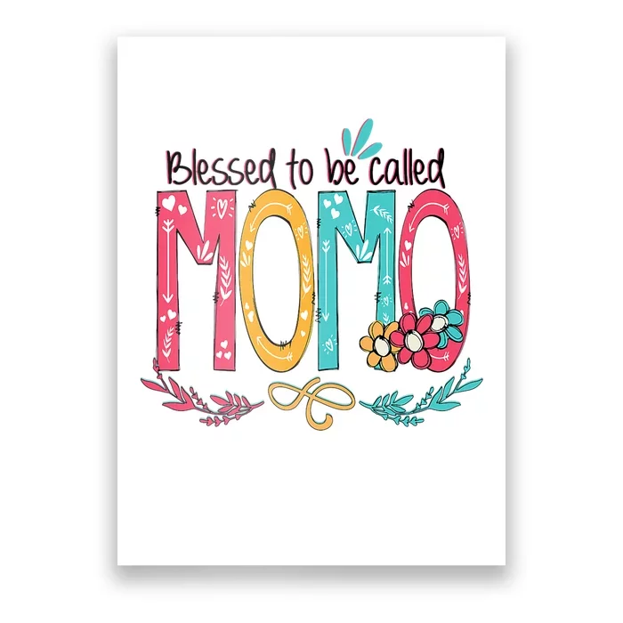 Blessed To Be Called Momo Colorful Grandma Poster