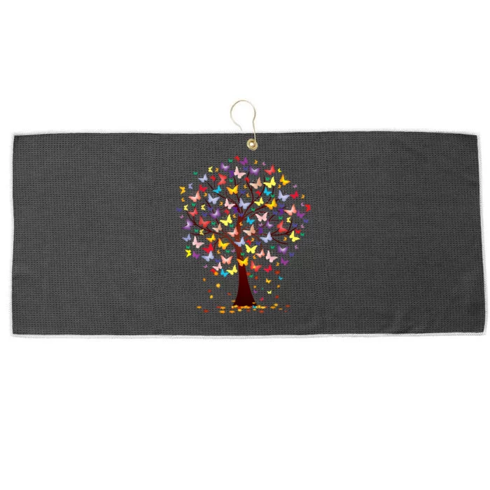 Butterfly Tree Beautiful Autumn Thanksgiving Gifts Large Microfiber Waffle Golf Towel