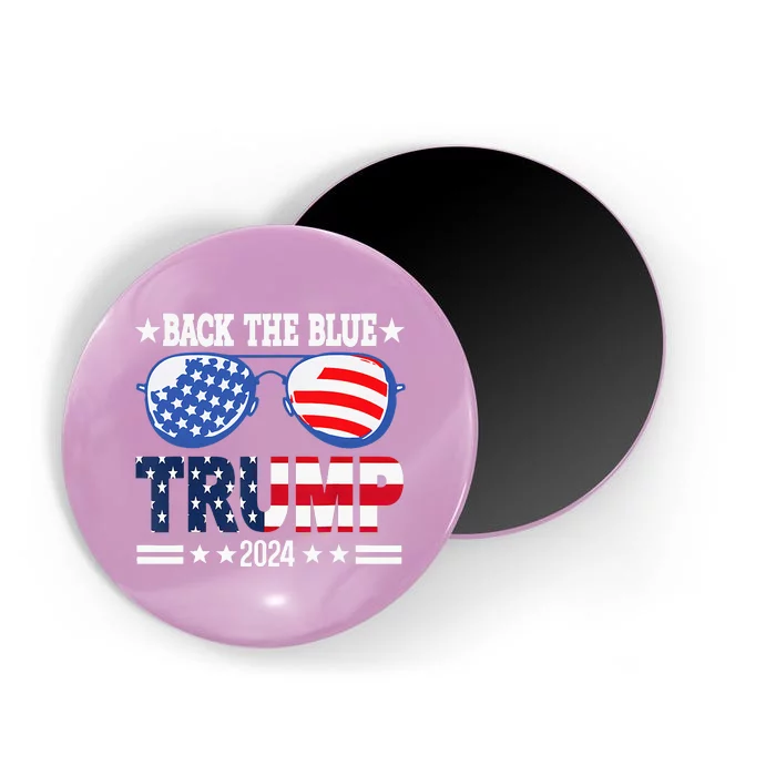 Back The Blue Trump 2024 Police American Flag Magnet