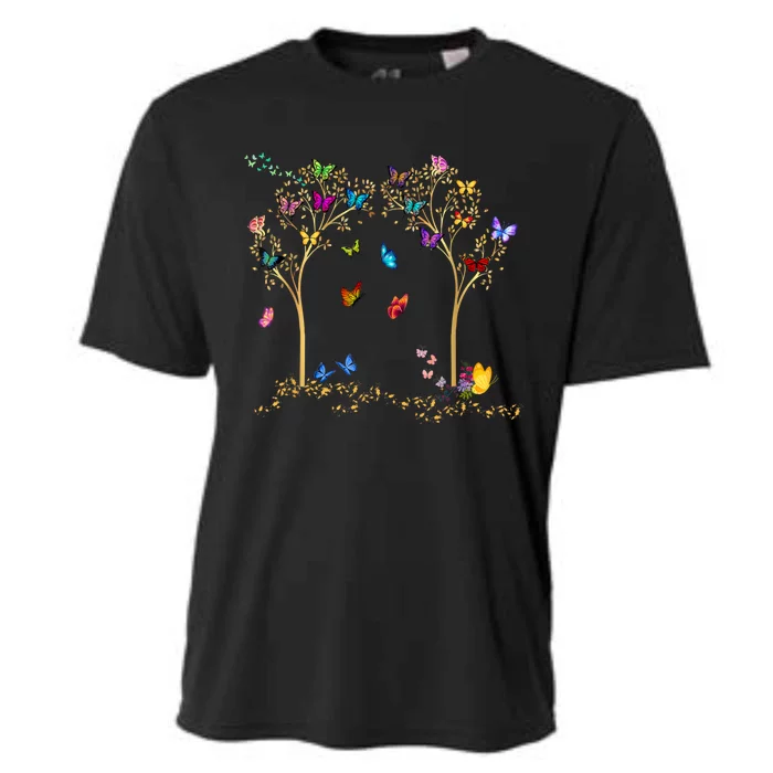 Butterfly Tree Beautiful Butterflies Cooling Performance Crew T-Shirt