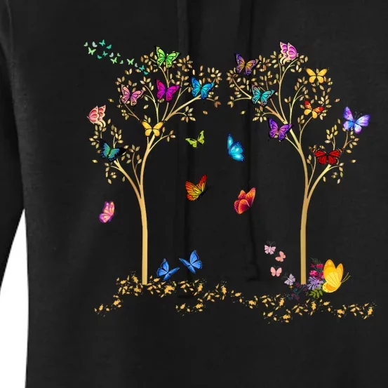 Butterfly Tree Beautiful Butterflies Women's Pullover Hoodie