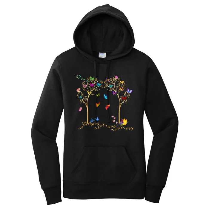 Butterfly Tree Beautiful Butterflies Women's Pullover Hoodie