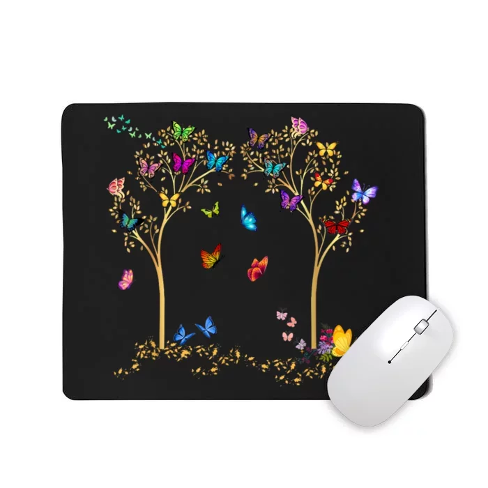 Butterfly Tree Beautiful Butterflies Mousepad