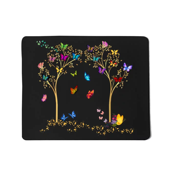 Butterfly Tree Beautiful Butterflies Mousepad